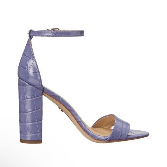 Sam Edelman Yaro Block Heel Ankle Strap Sandals in Dusty Violet Size 8 - Picture 2 of 11